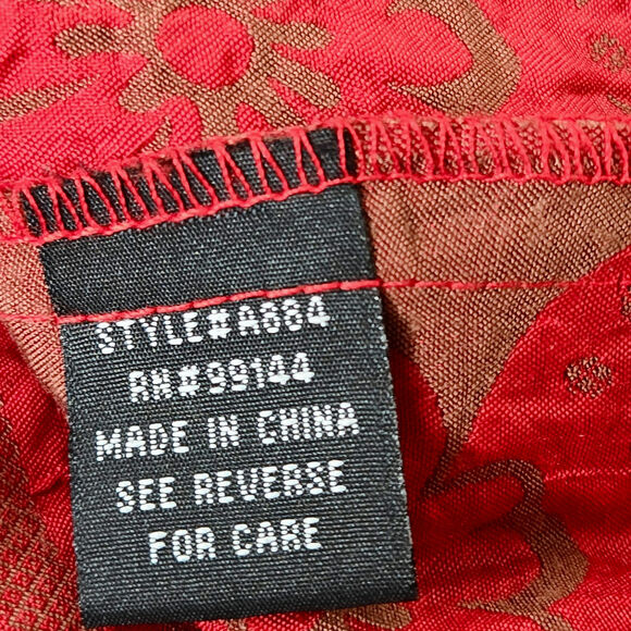 Lapis Anthropologie EUC Tube Dress Damask Pattern Maxi gown Strapless OS red - Picture 16 of 17